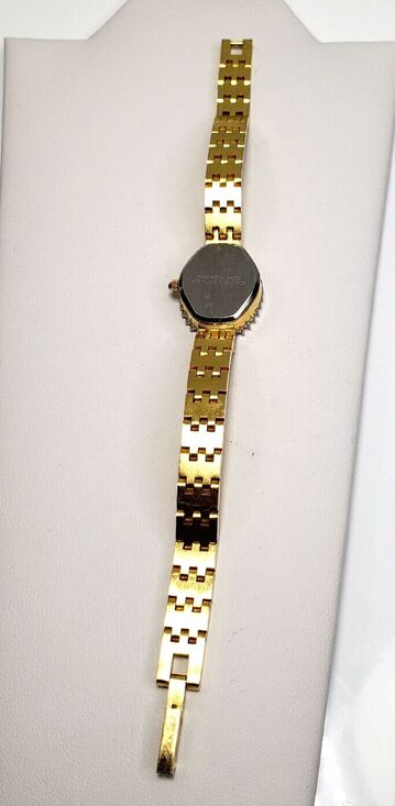 Vtg1960s Geneve Quartz Thailand Movement Gold Womens Oval Watch Rubies Hong Kong main image 15